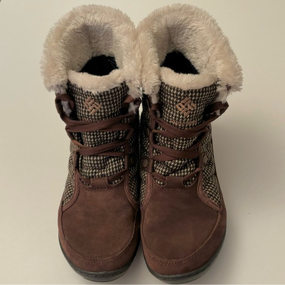 Columbia Warm Winter Boot Women’s Omni Grip heat 200Gr Thinsulate Size 8 Brown - Picture 2 of 9